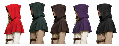 Adults Medieval Archer Hooded Cowl Robin Hood Pagan Fancy Dress Costume Accessory