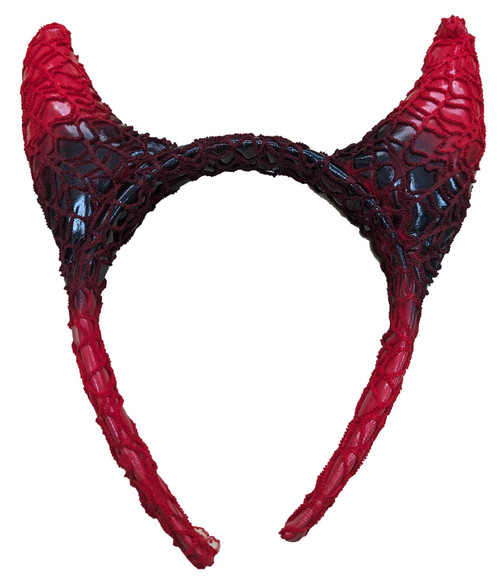Devil Horns on Headband With Net Decoration Halloween Fancy Dress Costume Accessory Devil Horns on Headband With Net Decoration Halloween Fancy Dress Costume Accessory
