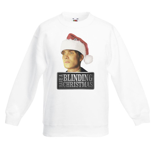 Adults Tom Shelby Blinding Christmas TV Show Brummie Gangster Festive White Jumper