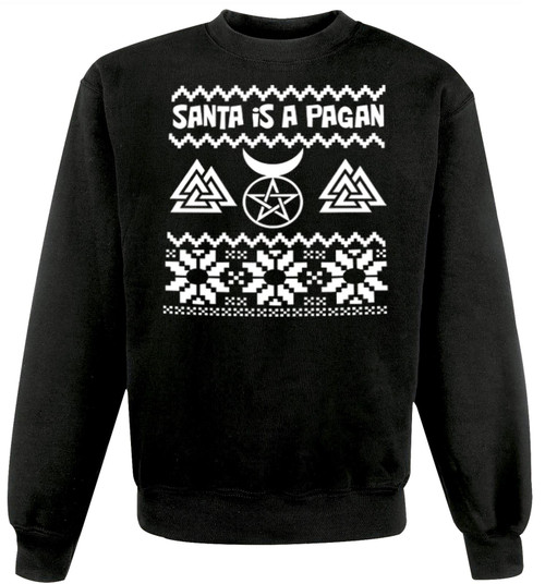 Adults Santa is a Pagan Viking Christmas Xmas Black Unisex Sweatshirt Jumper