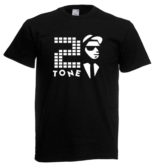 Mens 2 Tone Two Tone Ska Rock Revival Music 1970s 1980s Unisex Black T-Shirt Mens 2 Tone Two Tone Ska Rock Revival Music 1970s 1980s Unisex Black T-Shirt
