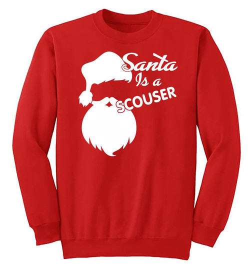 Adults Santa is a Scouser Liverpool Merseyside Festive Red Christmas Jumper Adults Santa is a Scouser Liverpool Merseyside Festive Red Christmas Jumper