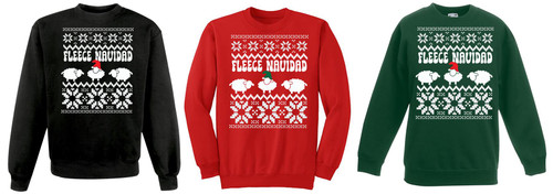 Adults Fleece Navidad Merry Xmas Sheep Parody Festive Unisex Christmas Jumper