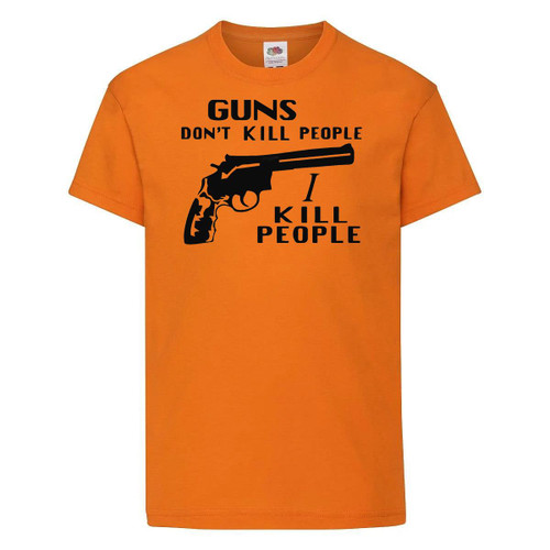 Mens Guns Dont Kill People I Kill People as Worn By Richard Kiel Orange Unisex T-Shirt