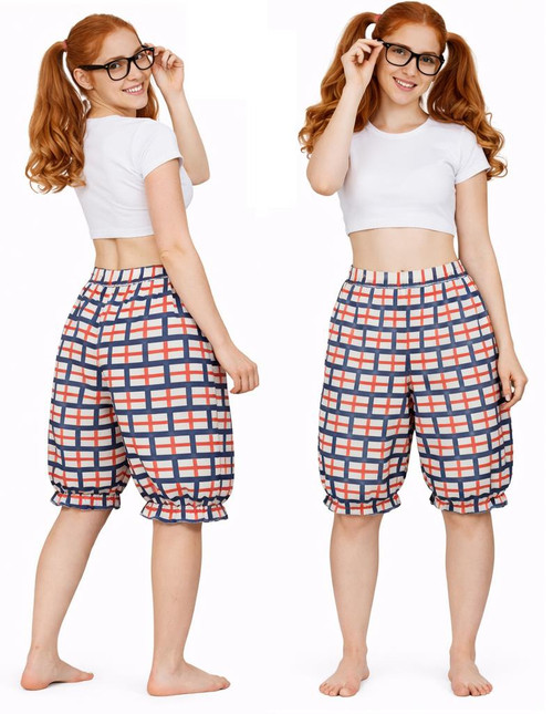 Adults St George Cross National Flag of England Short Bloomers Saint Georges Day Fancy Dress