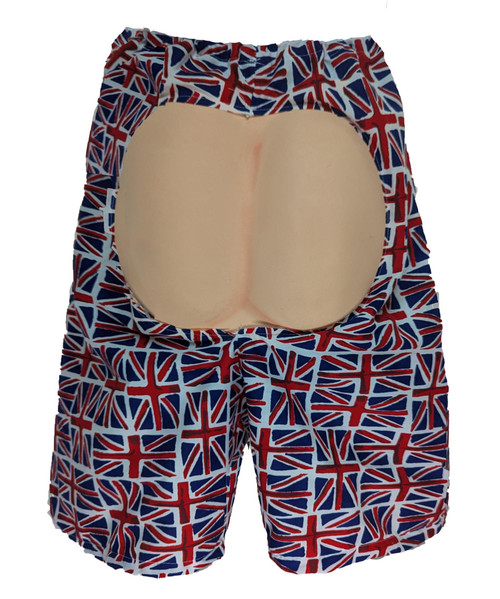 Adults United Kingdom Great Britain UK GB Union Jack Flag Bum Out Shorts Patriotic Fancy Dress Costume Accessory [2 Sizes]