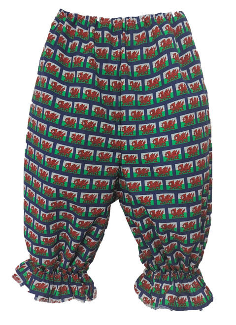 Adults National Flag of Wales Baner Cymru Y Ddraig The Red Dragon Short Bloomers St Davids Day Fancy Dress