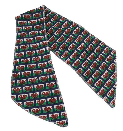 Adults Wales National Flag Baner Cymru Y Ddraig Goch Welsh Supporters St Davids Day Hair Neck Tie Fancy Dress [One Size]