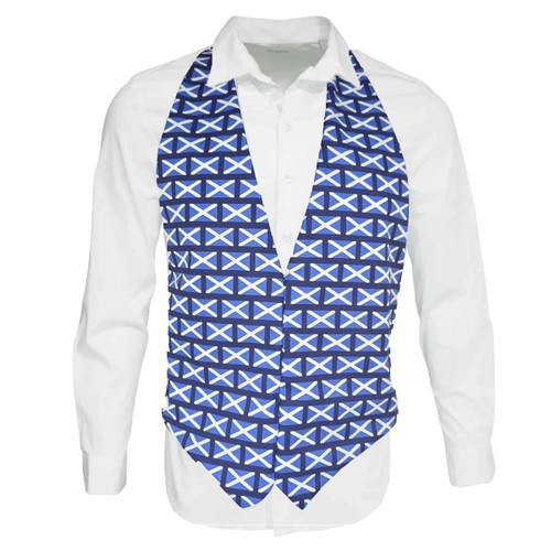 Adults Scotland National Flag Saltire St Andrews Cross Scottish Football Rugby Supporters Backless Waistcoat Fancy Dress Costume Accessory