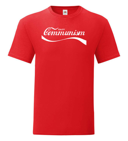 Adults Enjoy Communism Spoof Comedy Cola Communist Unisex Red T-Shirt