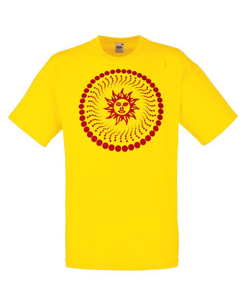 Adults California Sunrise Acid Trippy LSD Blotter Art 90s Unisex Yellow T-Shirt Adults California Sunrise Acid Trippy LSD Blotter Art 90s Unisex Yellow T-Shirt