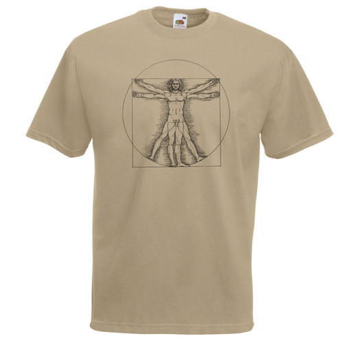 Adults Vitruvian Man Human Form Divine Connection Symbolic Unisex T-Shirt