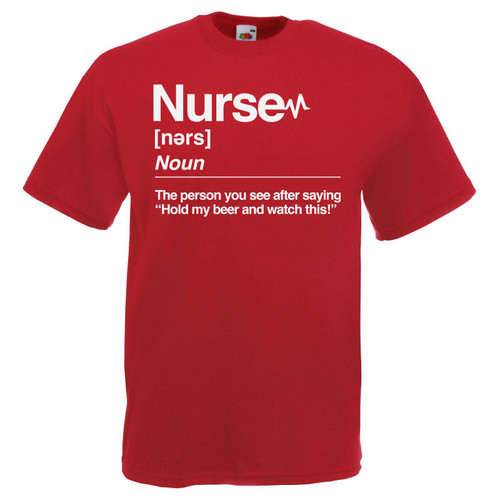 Adults Nurse Defined Profession Funny Occupation Unisex Red T-Shirt