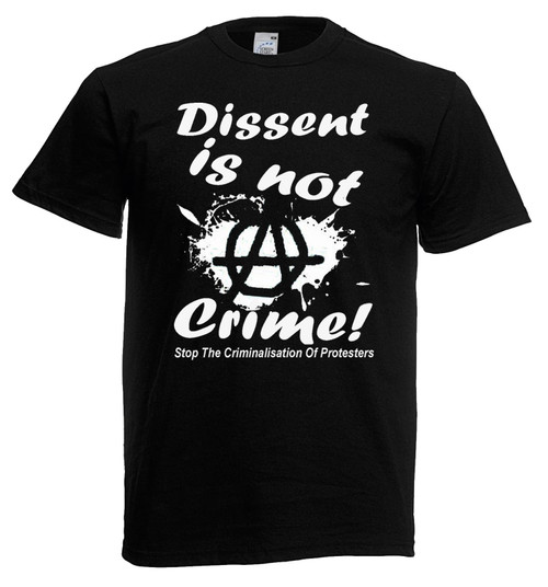 Adults Dissent is Not a Crime Stop The Criminalisation Unisex Black T-Shirt