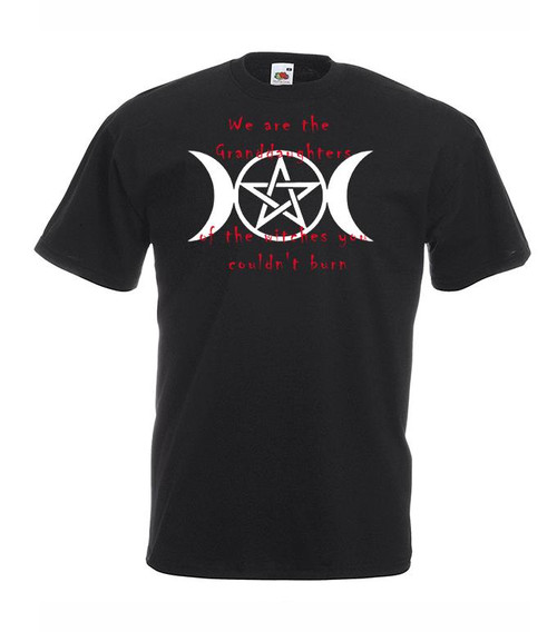 Adults Granddaughters of the Witches Feminist Protest Unisex Black T-Shirt