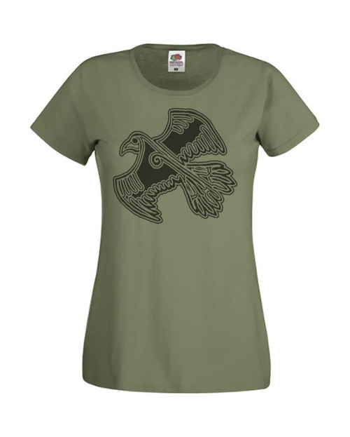 Womens The Raven Totem Welsh Pagan Heathenism Guardian of Brits Lady Fit T-Shirt Womens The Raven Totem Welsh Pagan Heathenism Guardian of Brits Lady Fit T-Shirt
