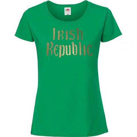 Womens Irish Republic Ireland Independent State Green Lady Fit T-Shirt
