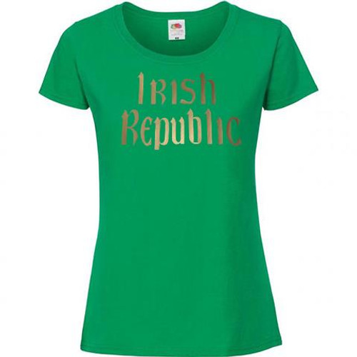 Womens Irish Republic Ireland Independent State Green Lady Fit T-Shirt Womens Irish Republic Ireland Independent State Green Lady Fit T-Shirt