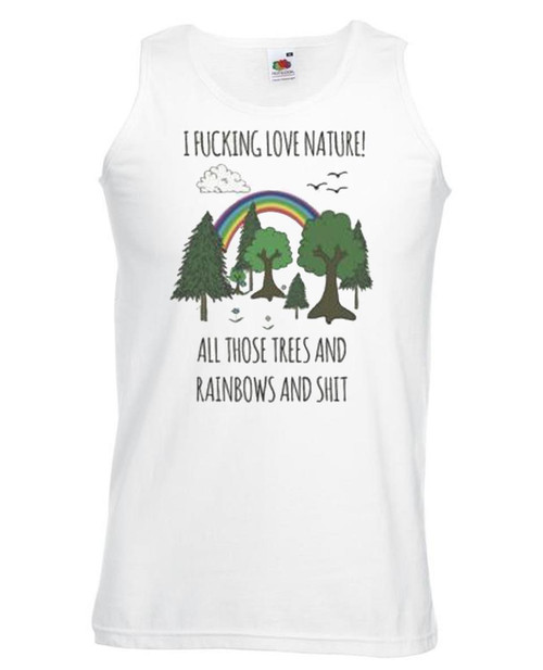 Adults I Love Nature The Great Outdoors Funny Environmental White Unisex Vest Adults I Love Nature The Great Outdoors Funny Environmental White Unisex Vest