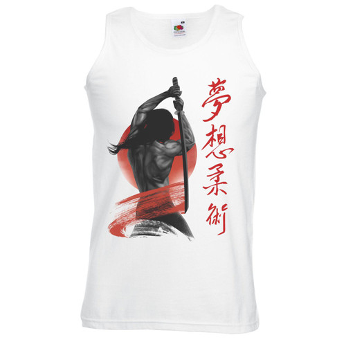Adults Samurai of the Rising Sun Japanese Bushi Swordsman White Unisex Vest