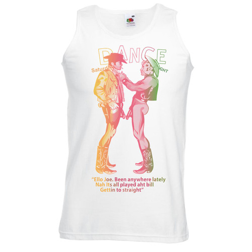 Adults Vicious Pistol Punk Rock Gay Naked Cowboy LGBTQ White Unisex Vest Top