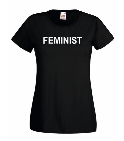 Womens Feminist 1980s Pop Music Icon Equality Celebrity Lady Fit Black T-Shirt