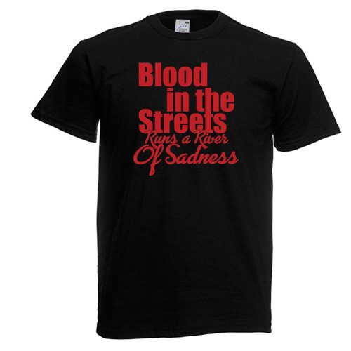 Mens Blood In The Streets River of Sadness Rock Music Black Unisex T-Shirt