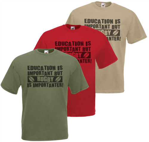 Adults Education is Important But Rugby is Importanter Sports Unisex T-Shirt