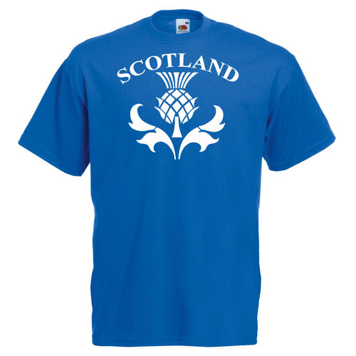 Mens Scotland National Flower Scottish Thistle Sports Blue Unisex T-Shirt Mens Scotland National Flower Scottish Thistle Sports Blue Unisex T-Shirt