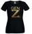 Womens Generation Z Gen Z Zoomers Social Generations Lady Fit Black T-Shirt