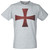 Adults Knights Templar Cross Soldiers of Christ Crusade Unisex Grey T-Shirt