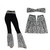 Adults Animal Print Valboa Flares Boot Covers & Belt 1970's Disco Fancy Dress Costume Accessory