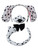 Childrens Dalmatian Dog Ears Nose Tail with Sound Animal Fancy Dress Set