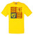 Adults Queen Elizabeth King Charles Monarch Royal Standard Unisex Yellow T-Shirt