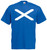 Adults Scotland Saltire St Andrews Cross Scottish Flag Sports Unisex Blue T-Shirt