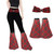 Adults 1960's 60s 1970's 70s Tartan Flared Boot Covers & Belt Disco Accessories Fancy Dress Kit