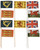 x10 Traditonal Minature Country Themed Beach Seaside Sandcastle Flags