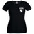 Womens Rugby Referee Sports Supporter Fan FREE Whistle Lady Fit Black T-Shirt