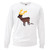Adults 8-Bit Block Retro Pixel Reindeer Poo Festive Unisex White Christmas Jumper