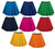 Childs Plain Coloured Skater Skirt Dance Troupe Cheerleader Fancy Dress