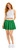 The Dragons Den Adults 15" Length Emerald Green Skater Skirt St Patricks Day Ireland Irish Fancy Dress Costume Accessory