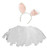 Adults Easter Bunny Girl White Rabbit White Cyber Tutu & Ears on Alice Band Fancy Dress Costume Accessory