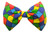 Adults Harlequin Multicoloured Giant Bowtie Clown Circus Big Top Fancy Dress Costume Accessory [One Size]