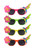 Adults 6 Piece Pink Hawaiian Set & Sunglasses Hula Aloha Fancy Dress Costume Accessory [One Size]