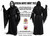 Adults Scream Movie Ghost Face Robes Belt Gloves & Overhead Face Mask Halloween Fancy Dress Costume