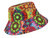 Adults 1960s Hippie Fractals Geomteric Themed Bucket Hat Decades Fancy Dress Costume Accessory
