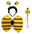 Childs Bumble Bee Waistcoat & 3 Piece Wing Sets Insect Nature Fancy Dress [2 Sizes]