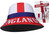 Adults England St George Cross Bucket Hat & Face Paints St Georges Day Supporters Headwear [One Size]
