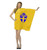 Adults Sweden National Flag Dress Sveriges Flagga Supporters Patriotic Fancy Dress [One Size]