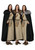 Adults 60" Length Cloak Faux Fur Collar Viking Medieval Fantasy Cape Fancy Dress [One Size]
